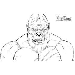 Dibujo para colorear: King Kong (Superhéroes y Supervillanos) #203377 - Dibujos para Colorear e Imprimir Gratis