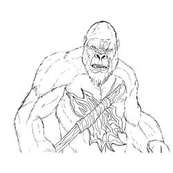 Dibujo para colorear: King Kong (Superhéroes y Supervillanos) #203378 - Dibujos para Colorear e Imprimir Gratis