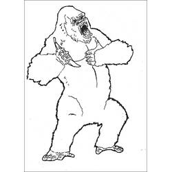 Dibujo para colorear: King Kong (Superhéroes y Supervillanos) #203379 - Dibujos para Colorear e Imprimir Gratis