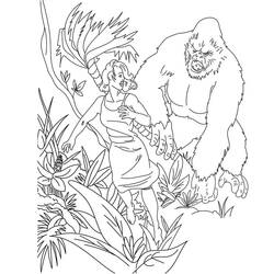 Dibujo para colorear: King Kong (Superhéroes y Supervillanos) #203380 - Dibujos para Colorear e Imprimir Gratis