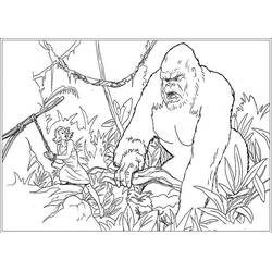 Dibujo para colorear: King Kong (Superhéroes y Supervillanos) #203383 - Dibujos para Colorear e Imprimir Gratis