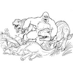 Dibujo para colorear: King Kong (Superhéroes y Supervillanos) #203384 - Dibujos para Colorear e Imprimir Gratis