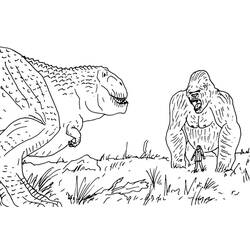 Dibujo para colorear: King Kong (Superhéroes y Supervillanos) #203385 - Dibujos para Colorear e Imprimir Gratis