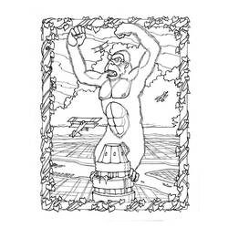 Dibujo para colorear: King Kong (Superhéroes y Supervillanos) #203386 - Dibujos para Colorear e Imprimir Gratis