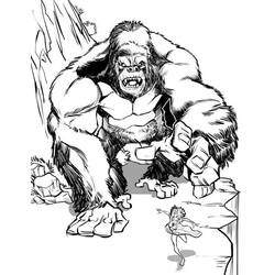 Dibujo para colorear: King Kong (Superhéroes y Supervillanos) #203387 - Dibujos para Colorear e Imprimir Gratis
