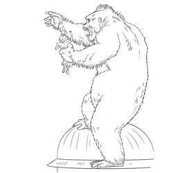 Dibujo para colorear: King Kong (Superhéroes y Supervillanos) #203388 - Dibujos para Colorear e Imprimir Gratis