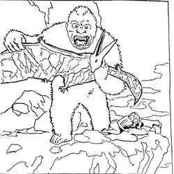 Dibujo para colorear: King Kong (Superhéroes y Supervillanos) #203390 - Dibujos para Colorear e Imprimir Gratis