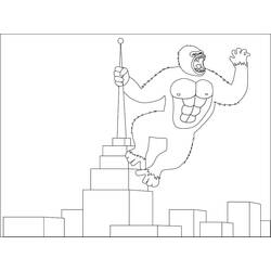 Dibujo para colorear: King Kong (Superhéroes y Supervillanos) #203392 - Dibujos para Colorear e Imprimir Gratis