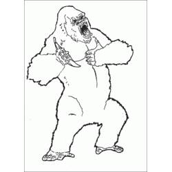 Dibujo para colorear: King Kong (Superhéroes y Supervillanos) #79137 - Dibujos para Colorear e Imprimir Gratis