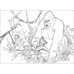 Dibujo para colorear: King Kong (Superhéroes y Supervillanos) #79138 - Dibujos para Colorear e Imprimir Gratis