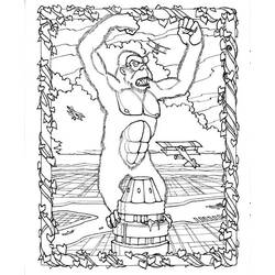 Dibujo para colorear: King Kong (Superhéroes y Supervillanos) #79163 - Dibujos para Colorear e Imprimir Gratis