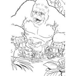 Dibujo para colorear: King Kong (Superhéroes y Supervillanos) #79202 - Dibujos para Colorear e Imprimir Gratis