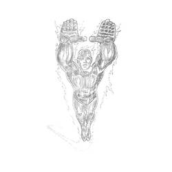 Dibujo para colorear: La Antorcha Humana (Superhéroes y Supervillanos) #81619 - Dibujos para Colorear e Imprimir Gratis