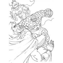 Dibujo para colorear: La Antorcha Humana (Superhéroes y Supervillanos) #81652 - Dibujos para Colorear e Imprimir Gratis