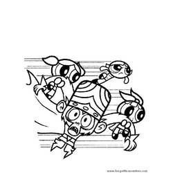Dibujo para colorear: Las Chicas Superpoderosas (Superhéroes y Supervillanos) #39417 - Dibujos para Colorear e Imprimir Gratis