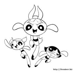 Dibujo para colorear: Las Chicas Superpoderosas (Superhéroes y Supervillanos) #39430 - Dibujos para Colorear e Imprimir Gratis