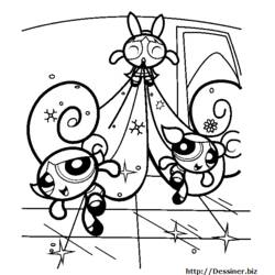 Dibujo para colorear: Las Chicas Superpoderosas (Superhéroes y Supervillanos) #39499 - Dibujos para Colorear e Imprimir Gratis