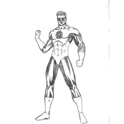 Dibujo para colorear: Linterna Verde (Superhéroes y Supervillanos) #81291 - Dibujos para Colorear e Imprimir Gratis