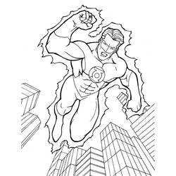 Dibujo para colorear: Linterna Verde (Superhéroes y Supervillanos) #81292 - Dibujos para Colorear e Imprimir Gratis