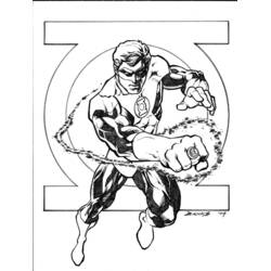Dibujo para colorear: Linterna Verde (Superhéroes y Supervillanos) #81293 - Dibujos para Colorear e Imprimir Gratis