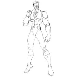 Dibujo para colorear: Linterna Verde (Superhéroes y Supervillanos) #81294 - Dibujos para Colorear e Imprimir Gratis
