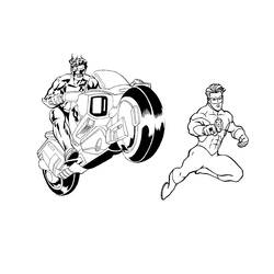 Dibujo para colorear: Linterna Verde (Superhéroes y Supervillanos) #81295 - Dibujos para Colorear e Imprimir Gratis