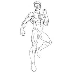 Dibujo para colorear: Linterna Verde (Superhéroes y Supervillanos) #81297 - Dibujos para Colorear e Imprimir Gratis