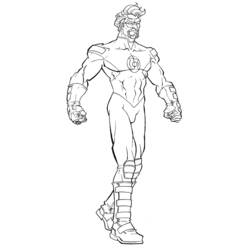 Dibujo para colorear: Linterna Verde (Superhéroes y Supervillanos) #81298 - Dibujos para Colorear e Imprimir Gratis