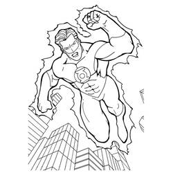 Dibujo para colorear: Linterna Verde (Superhéroes y Supervillanos) #81302 - Dibujos para Colorear e Imprimir Gratis