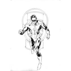 Dibujo para colorear: Linterna Verde (Superhéroes y Supervillanos) #81308 - Dibujos para Colorear e Imprimir Gratis