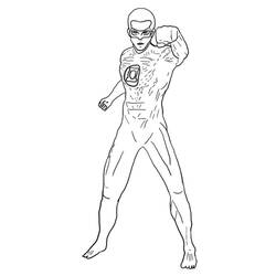 Dibujo para colorear: Linterna Verde (Superhéroes y Supervillanos) #81310 - Dibujos para Colorear e Imprimir Gratis