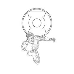 Dibujo para colorear: Linterna Verde (Superhéroes y Supervillanos) #81316 - Dibujos para Colorear e Imprimir Gratis