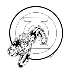Dibujo para colorear: Linterna Verde (Superhéroes y Supervillanos) #81318 - Dibujos para Colorear e Imprimir Gratis