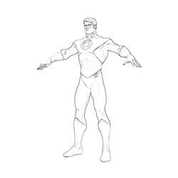Dibujo para colorear: Linterna Verde (Superhéroes y Supervillanos) #81328 - Dibujos para Colorear e Imprimir Gratis