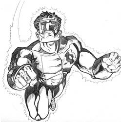 Dibujo para colorear: Linterna Verde (Superhéroes y Supervillanos) #81339 - Dibujos para Colorear e Imprimir Gratis