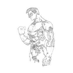 Dibujo para colorear: Linterna Verde (Superhéroes y Supervillanos) #81356 - Dibujos para Colorear e Imprimir Gratis