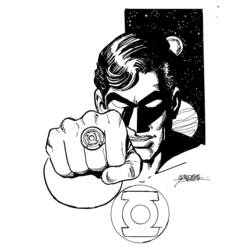 Dibujo para colorear: Linterna Verde (Superhéroes y Supervillanos) #81371 - Dibujos para Colorear e Imprimir Gratis