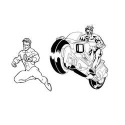 Dibujo para colorear: Linterna Verde (Superhéroes y Supervillanos) #81383 - Dibujos para Colorear e Imprimir Gratis