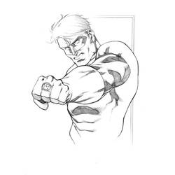 Dibujo para colorear: Linterna Verde (Superhéroes y Supervillanos) #81408 - Dibujos para Colorear e Imprimir Gratis