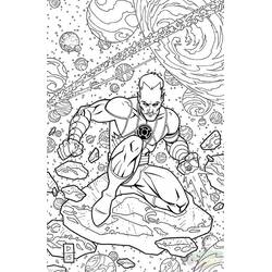Dibujo para colorear: Linterna Verde (Superhéroes y Supervillanos) #81444 - Dibujos para Colorear e Imprimir Gratis