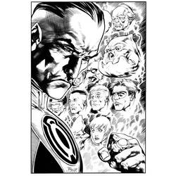 Dibujo para colorear: Linterna Verde (Superhéroes y Supervillanos) #81449 - Dibujos para Colorear e Imprimir Gratis