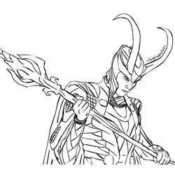 Dibujo para colorear: Loki (Superhéroes y Supervillanos) #172537 - Dibujos para Colorear e Imprimir Gratis