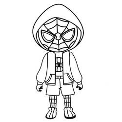 Dibujo para colorear: Miles Morales (Superhéroes y Supervillanos) #212076 - Dibujos para Colorear e Imprimir Gratis