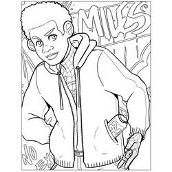 Dibujo para colorear: Miles Morales (Superhéroes y Supervillanos) #212085 - Dibujos para Colorear e Imprimir Gratis