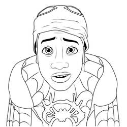 Dibujo para colorear: Miles Morales (Superhéroes y Supervillanos) #212089 - Dibujos para Colorear e Imprimir Gratis