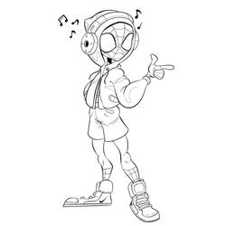 Dibujo para colorear: Miles Morales (Superhéroes y Supervillanos) #212095 - Dibujos para Colorear e Imprimir Gratis