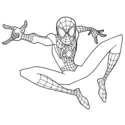 Dibujo para colorear: Miles Morales (Superhéroes y Supervillanos) #212103 - Dibujos para Colorear e Imprimir Gratis