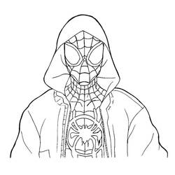 Dibujo para colorear: Miles Morales (Superhéroes y Supervillanos) #212113 - Dibujos para Colorear e Imprimir Gratis