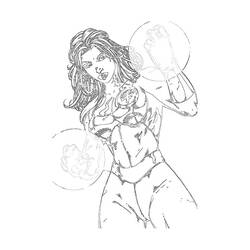 Dibujo para colorear: Mujer Invisible (Superhéroes y Supervillanos) #83220 - Dibujos para Colorear e Imprimir Gratis