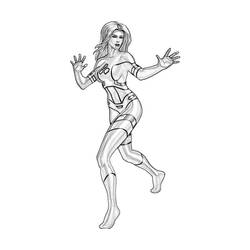 Dibujos para colorear: Mujer Invisible - Dibujos para Colorear e Imprimir Gratis